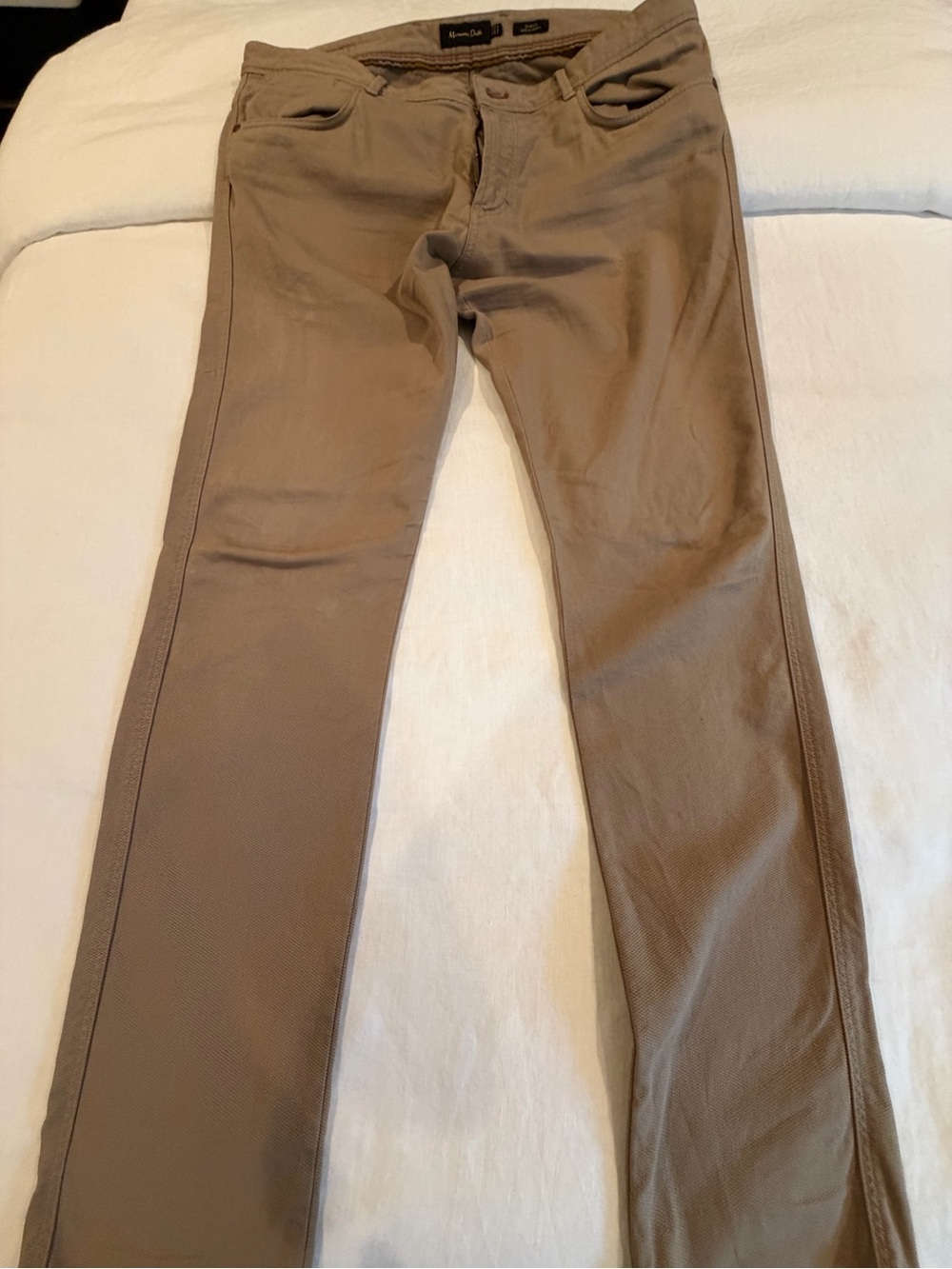 Massimo Dutti Men's Chino Pants in Taupe